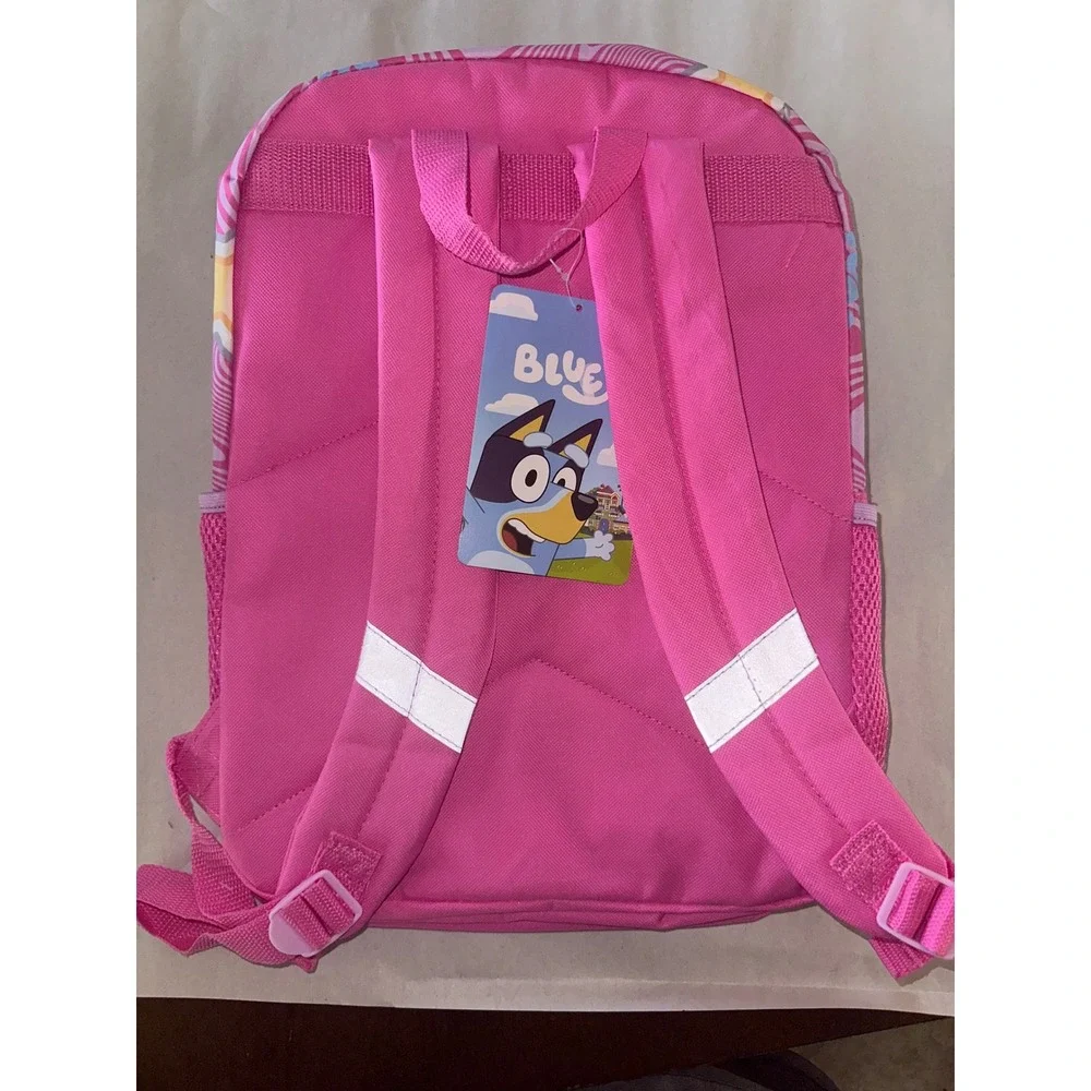 Bluey and Bingo Kids Backpack Pink Purple School Bag NWT